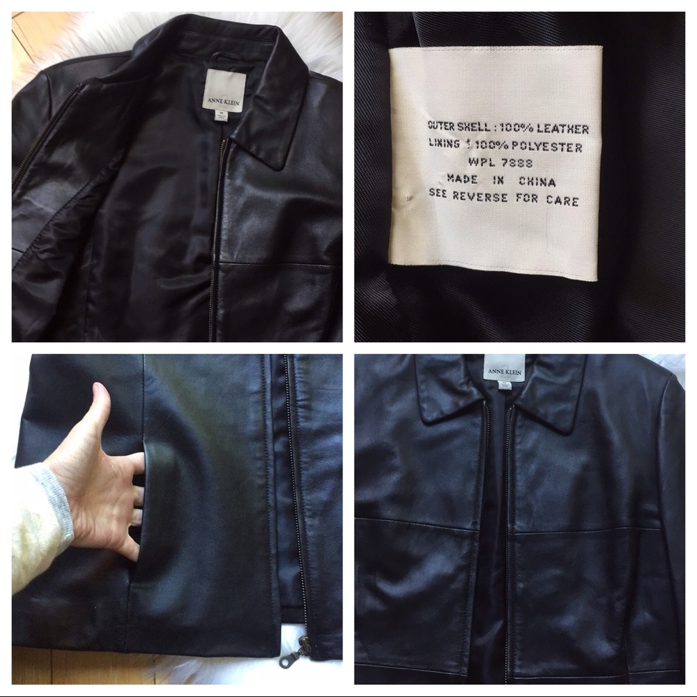 🚫SOLD🚫 Black Genuine Leather Zip-Up Jacket